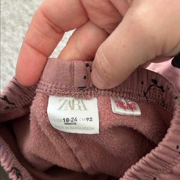 Zara Pink Penguin Print Pants 18-24 months - Picture 2 of 4